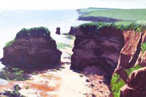 Hern Point Rock, Ladram Bay. Oil on Canvas. 60 x 40 cm